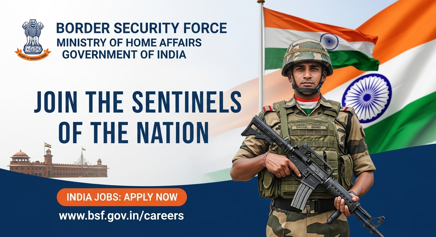 सीमा सुरक्षा बल गृह मंत्रालय, भारत सरकार ;india jobs